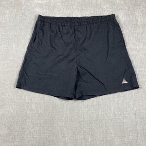 VTG Nike ACG Swim Trunks Men Large Black Nylon Lined Drawstring Quick Dry Shorts